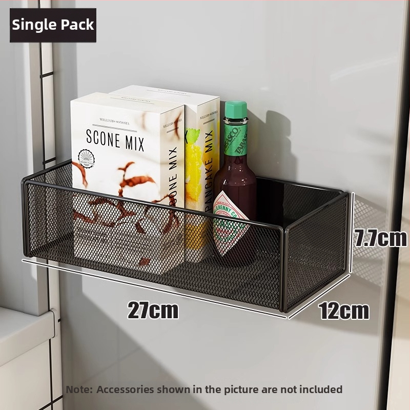 Köögikülje magnetiline riiul koos riputatava korviga, 1 kiht, reisidel hoiustamiseks, paigaldus vajalik