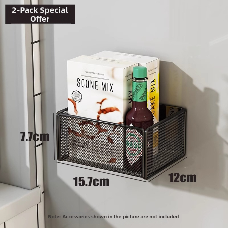 Köögikülje magnetiline riiul koos riputatava korviga, 1 kiht, reisidel hoiustamiseks, paigaldus vajalik