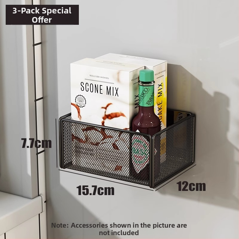 Köögikülje magnetiline riiul koos riputatava korviga, 1 kiht, reisidel hoiustamiseks, paigaldus vajalik