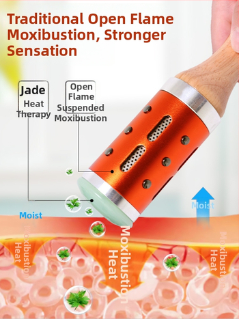 Prenosná masážna tyč / masážny kladivo – zariadenie z jadeitu+kov+drevo, Yu xi tang, 300 g, pre fitness a krásu