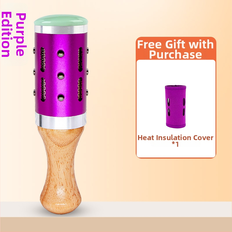 Prenosná masážna tyč / masážny kladivo – zariadenie z jadeitu+kov+drevo, Yu xi tang, 300 g, pre fitness a krásu