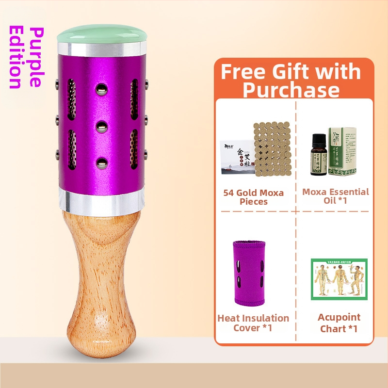 Prenosná masážna tyč / masážny kladivo – zariadenie z jadeitu+kov+drevo, Yu xi tang, 300 g, pre fitness a krásu