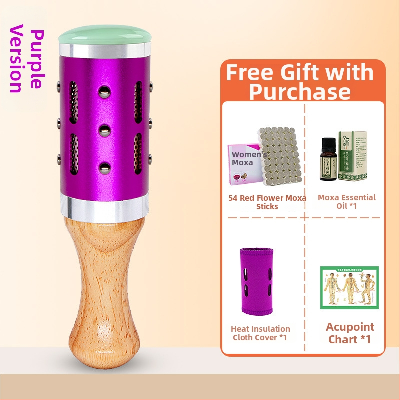 Prenosná masážna tyč / masážny kladivo – zariadenie z jadeitu+kov+drevo, Yu xi tang, 300 g, pre fitness a krásu