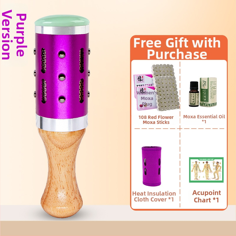 Prenosná masážna tyč / masážny kladivo – zariadenie z jadeitu+kov+drevo, Yu xi tang, 300 g, pre fitness a krásu