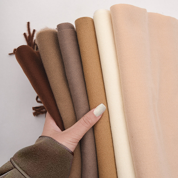 Șal din cașmire artificial, cu ciucuri, tricot twill, pentru iarnă, poliester