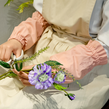 Bavlnené rukávy do kancelárie – proti zašpineniu, moderný minimalistický štýl, vyšívané