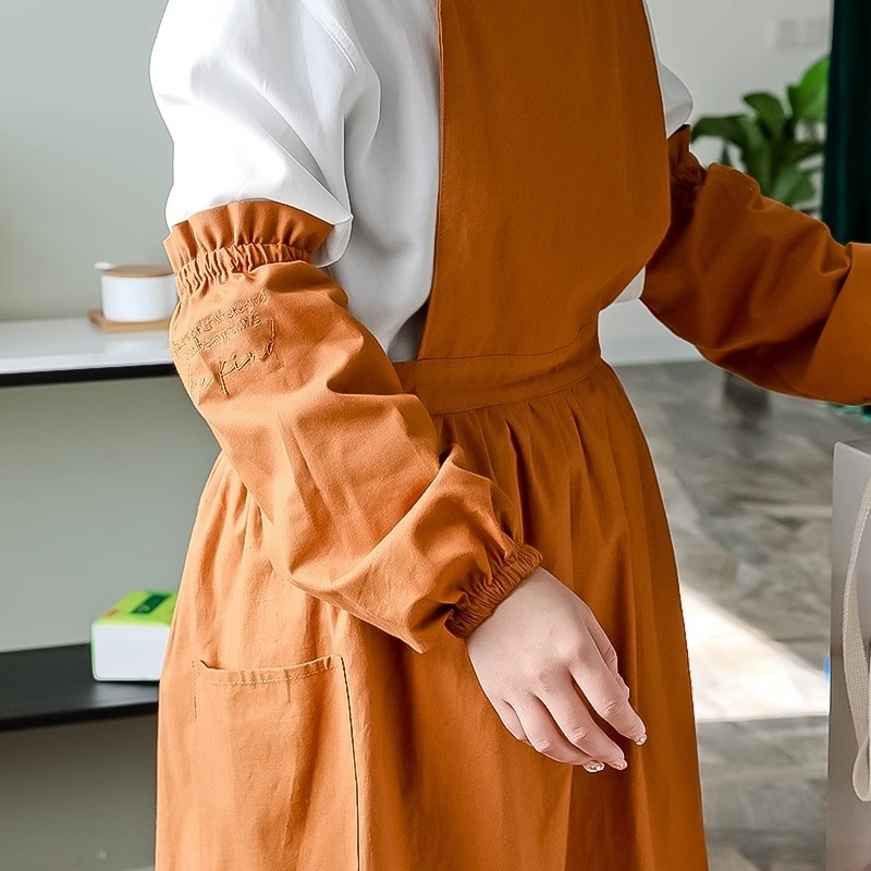 Bavlnené rukávy do kancelárie – proti zašpineniu, moderný minimalistický štýl, vyšívané