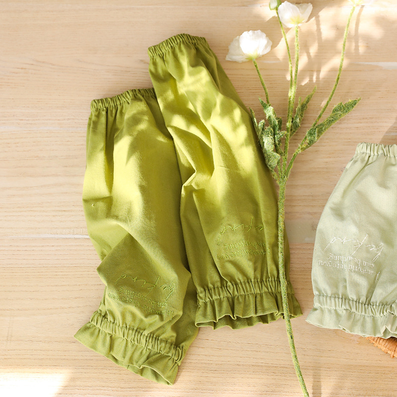 Bavlnené rukávy do kancelárie – proti zašpineniu, moderný minimalistický štýl, vyšívané