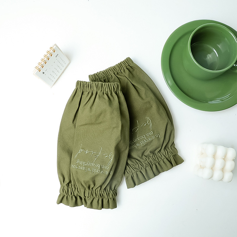 Bavlnené rukávy do kancelárie – proti zašpineniu, moderný minimalistický štýl, vyšívané