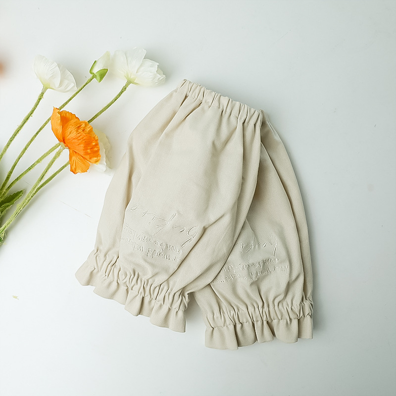 Bavlnené rukávy do kancelárie – proti zašpineniu, moderný minimalistický štýl, vyšívané