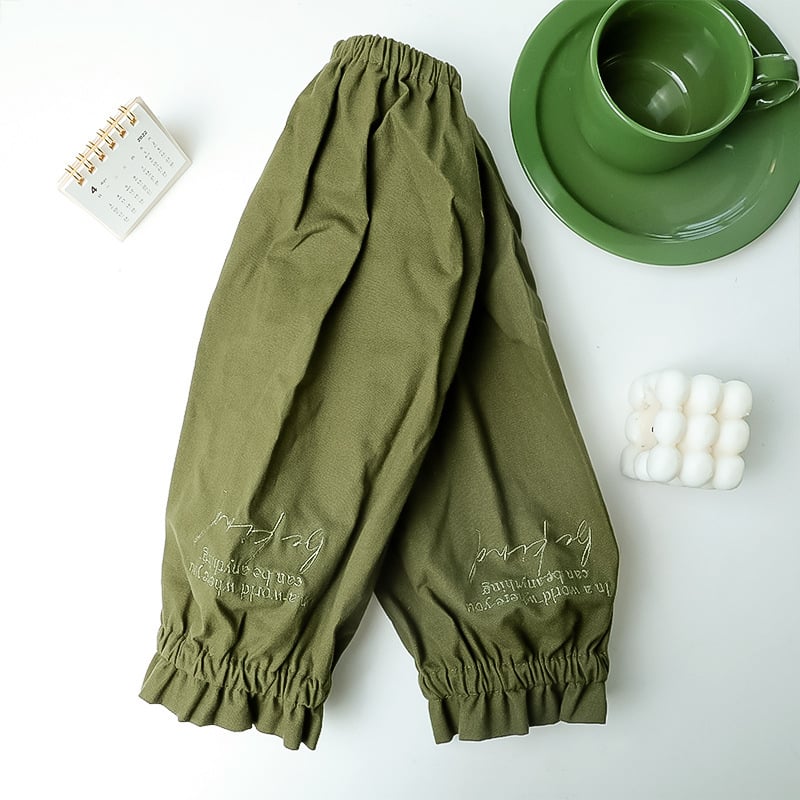 Bavlnené rukávy do kancelárie – proti zašpineniu, moderný minimalistický štýl, vyšívané