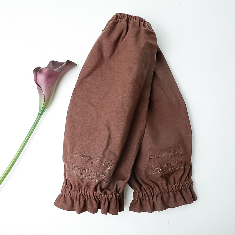 Bavlnené rukávy do kancelárie – proti zašpineniu, moderný minimalistický štýl, vyšívané