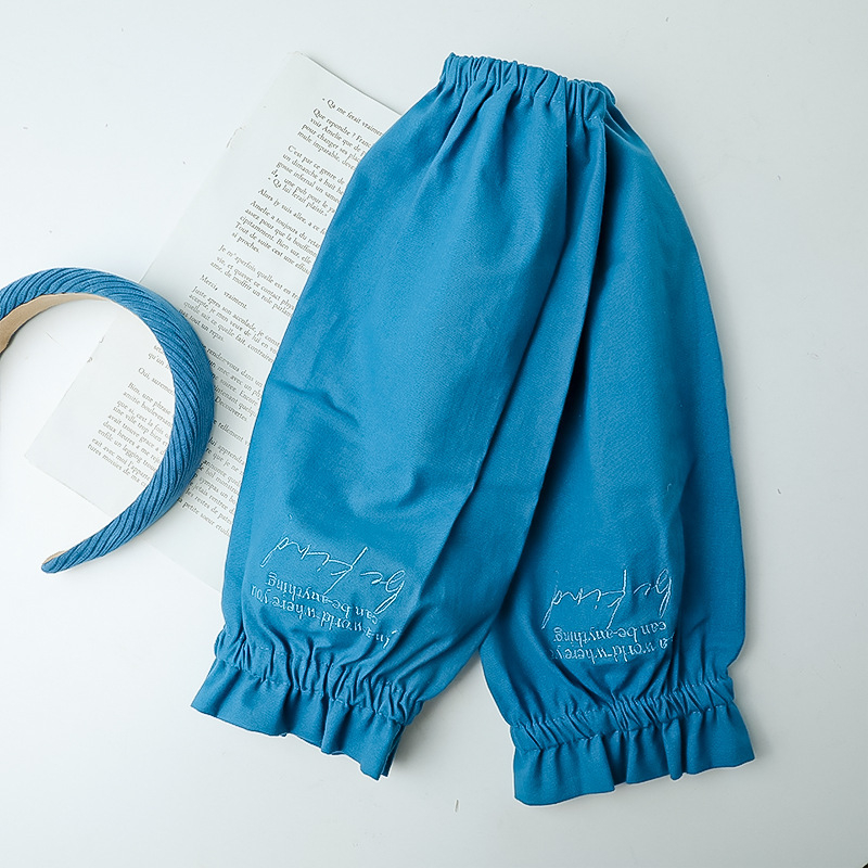 Bavlnené rukávy do kancelárie – proti zašpineniu, moderný minimalistický štýl, vyšívané