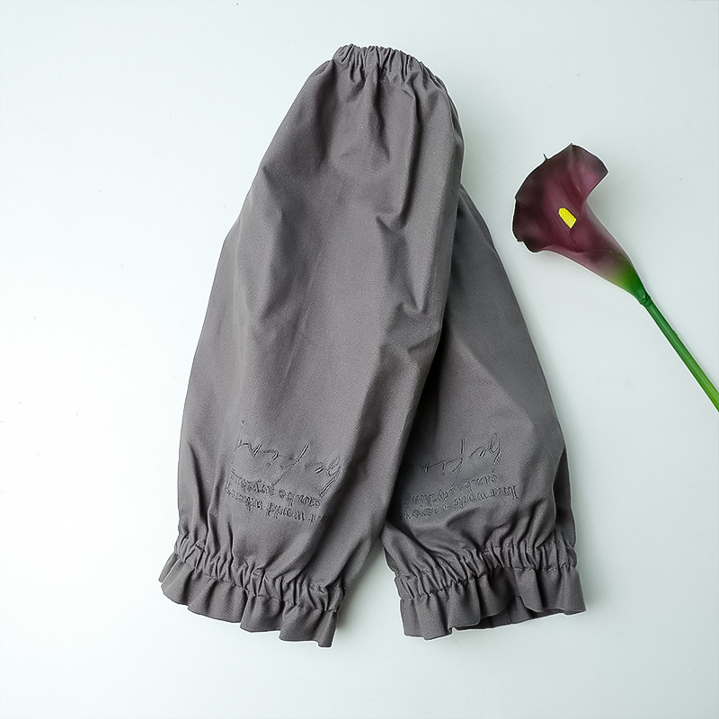 Bavlnené rukávy do kancelárie – proti zašpineniu, moderný minimalistický štýl, vyšívané