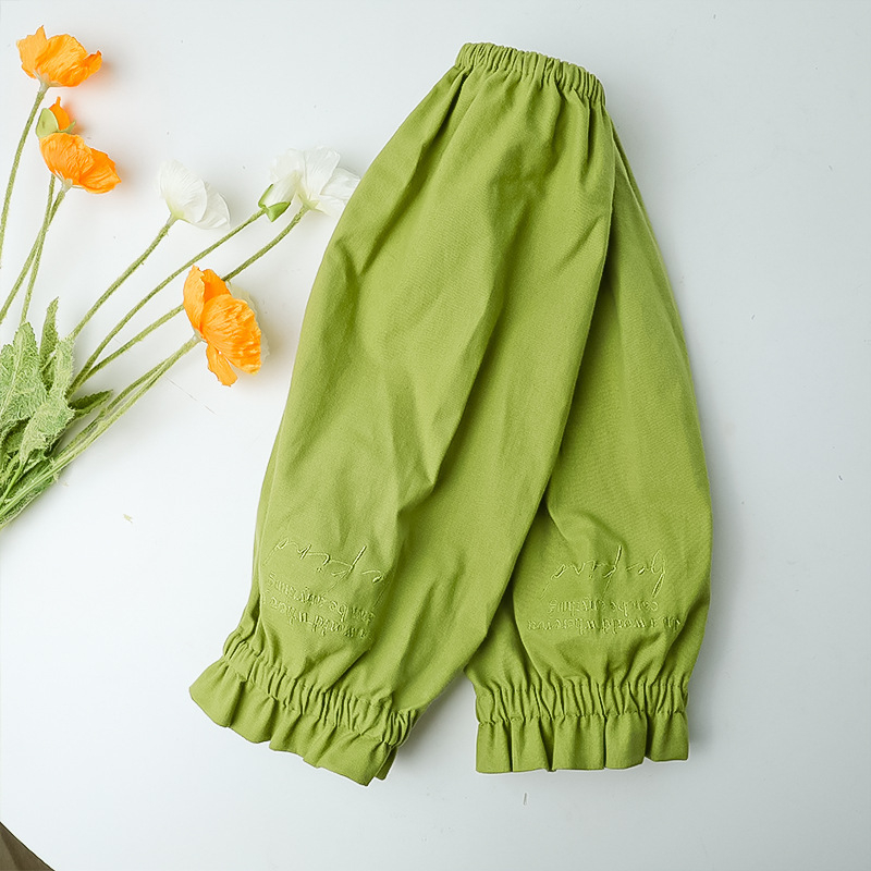 Bavlnené rukávy do kancelárie – proti zašpineniu, moderný minimalistický štýl, vyšívané