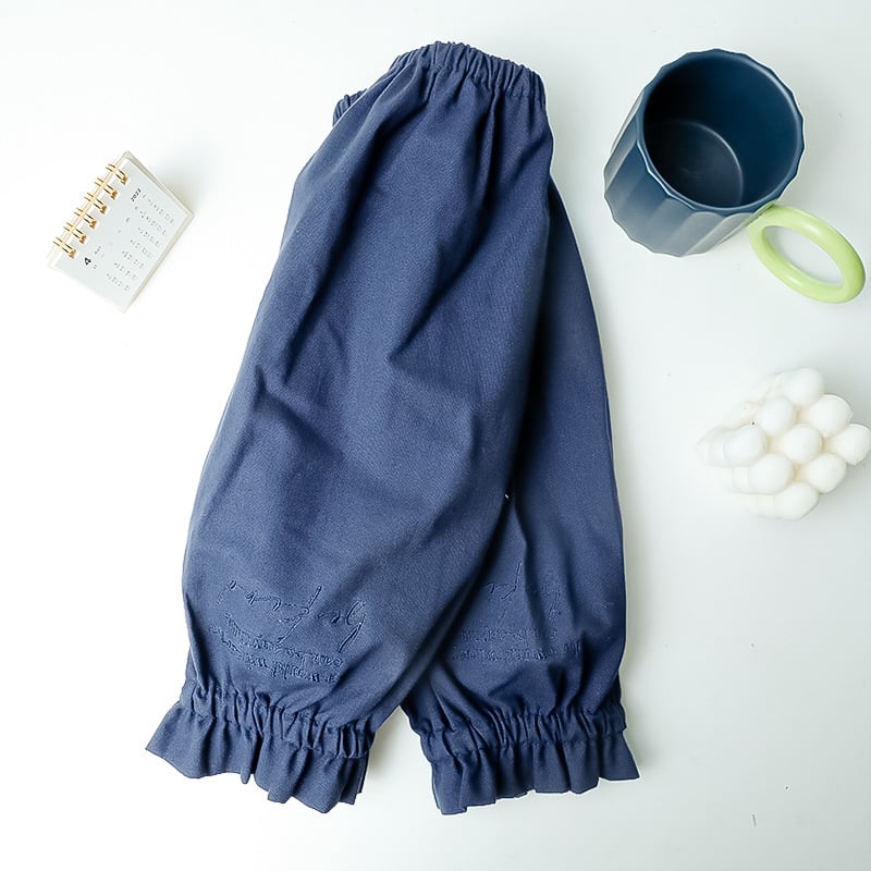 Bavlnené rukávy do kancelárie – proti zašpineniu, moderný minimalistický štýl, vyšívané