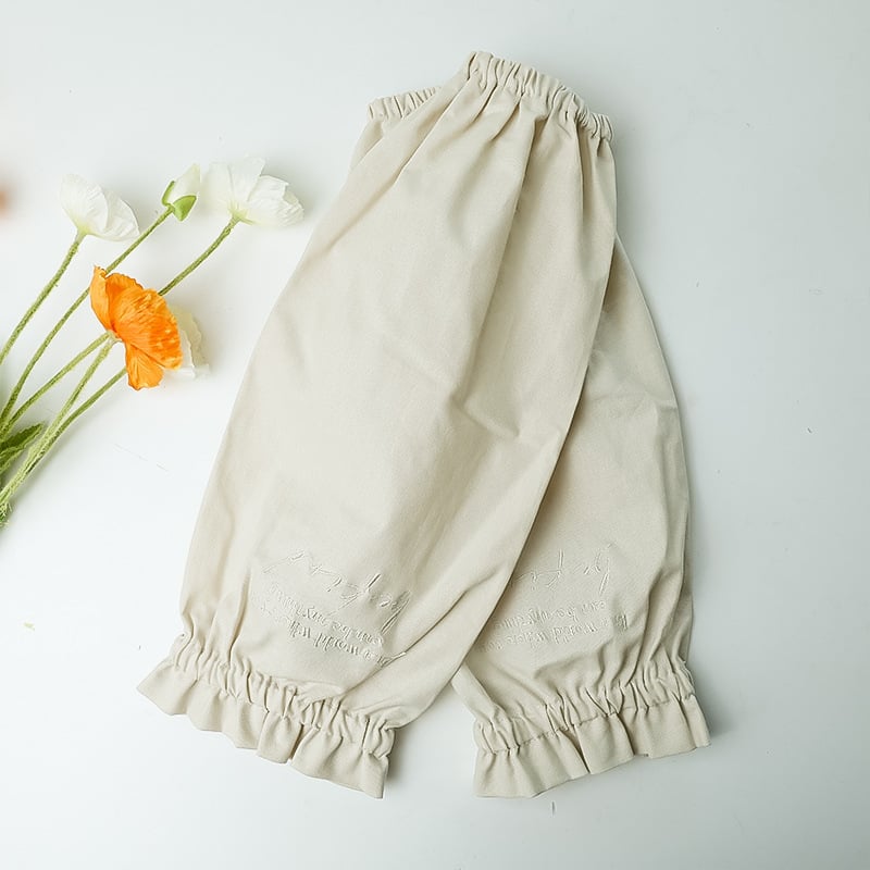 Bavlnené rukávy do kancelárie – proti zašpineniu, moderný minimalistický štýl, vyšívané