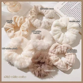 Plyšová gumička do vlasov pre deti – štýl Kórea/Japonsko, doplnok do vlasov, jar 2021