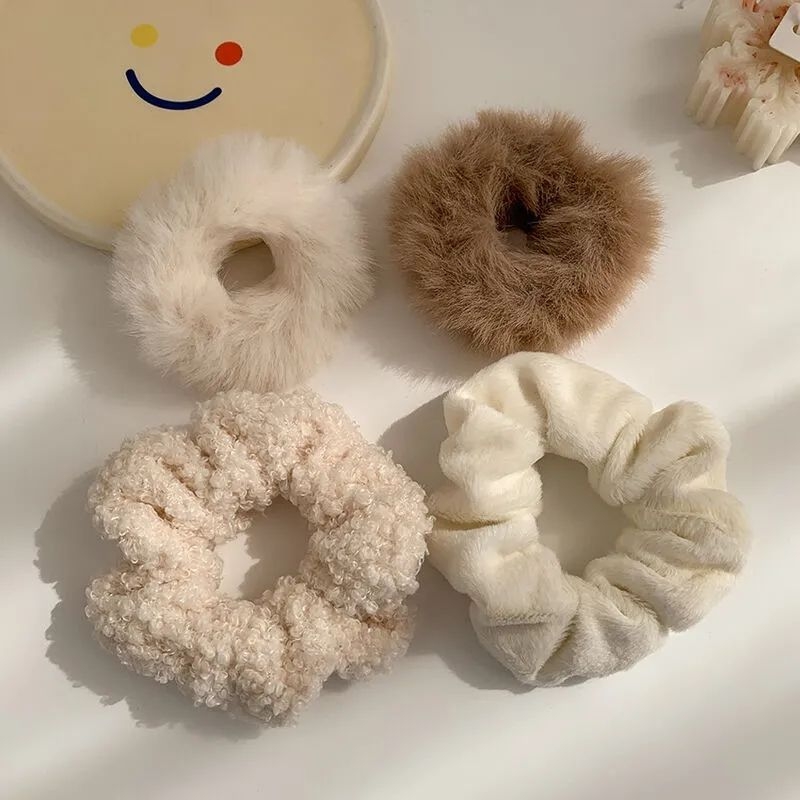 Plyšová gumička do vlasov pre deti – štýl Kórea/Japonsko, doplnok do vlasov, jar 2021