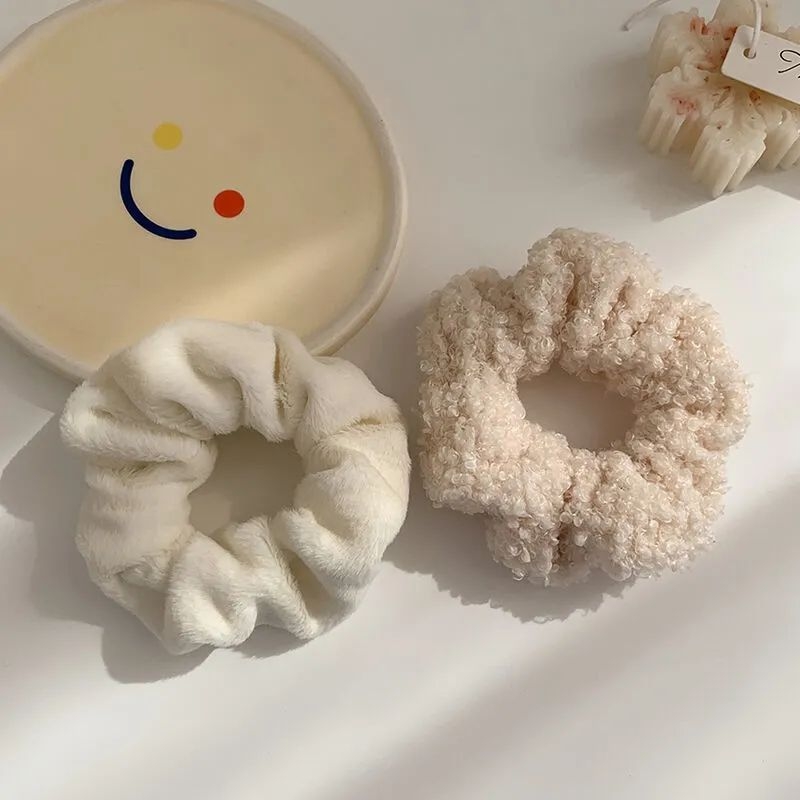 Plyšová gumička do vlasov pre deti – štýl Kórea/Japonsko, doplnok do vlasov, jar 2021
