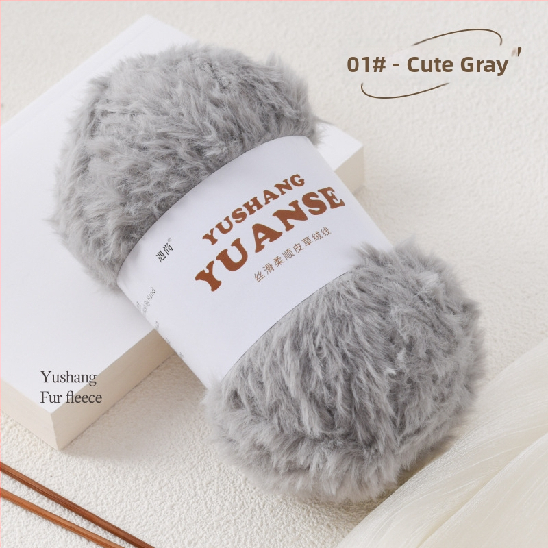 Faux fur velvet priadza na pletenie, Siro spinning, tvar priadze: zhluk, 100 g