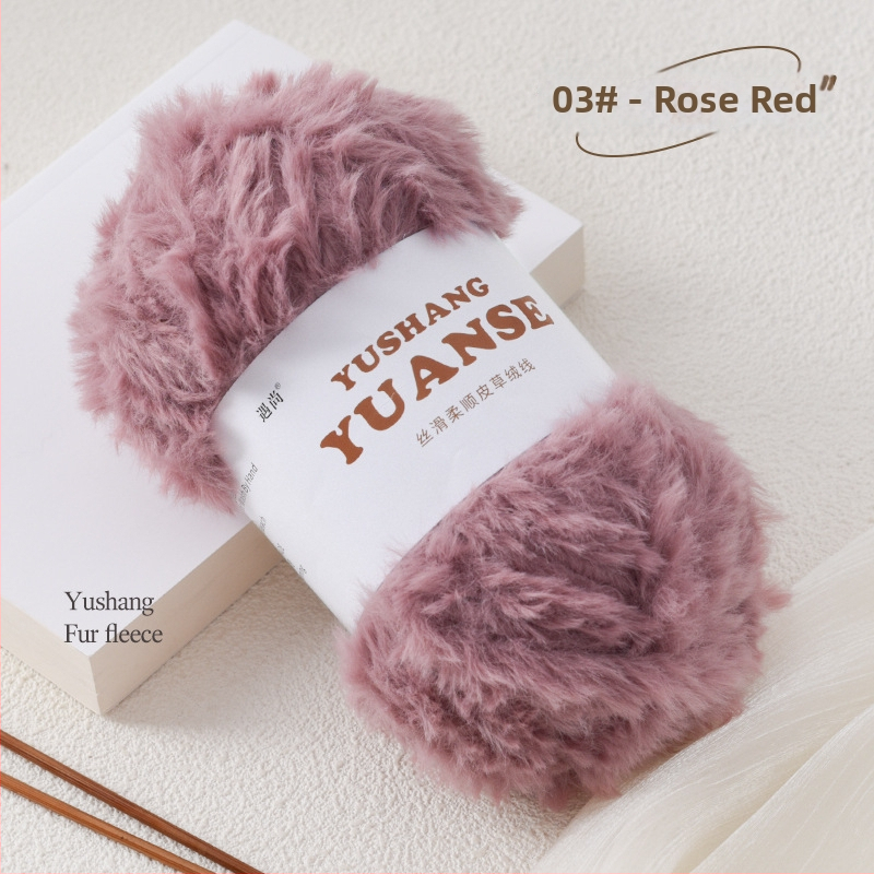 Faux fur velvet priadza na pletenie, Siro spinning, tvar priadze: zhluk, 100 g