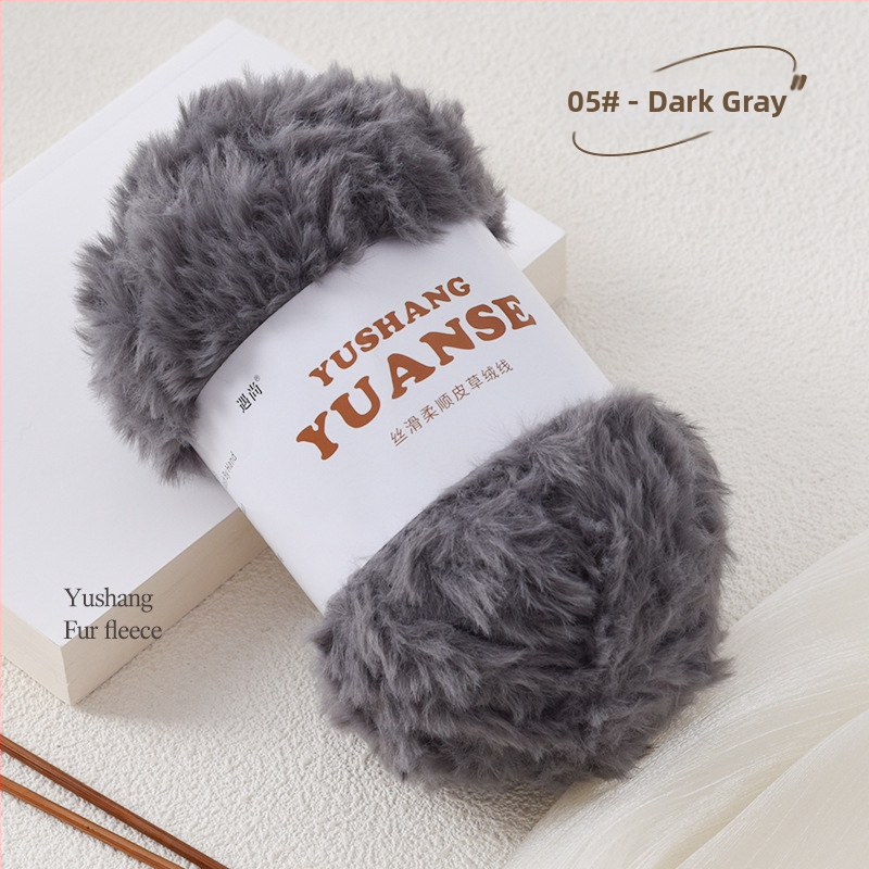 Faux fur velvet priadza na pletenie, Siro spinning, tvar priadze: zhluk, 100 g