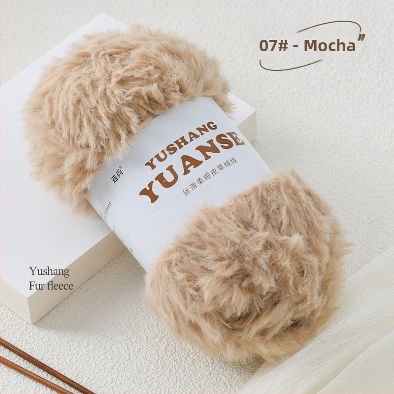 Faux fur velvet priadza na pletenie, Siro spinning, tvar priadze: zhluk, 100 g