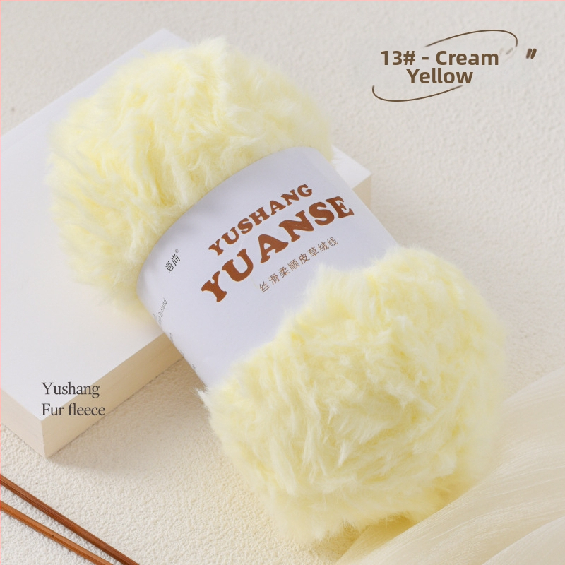 Faux fur velvet priadza na pletenie, Siro spinning, tvar priadze: zhluk, 100 g