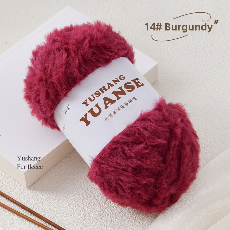 Faux fur velvet priadza na pletenie, Siro spinning, tvar priadze: zhluk, 100 g