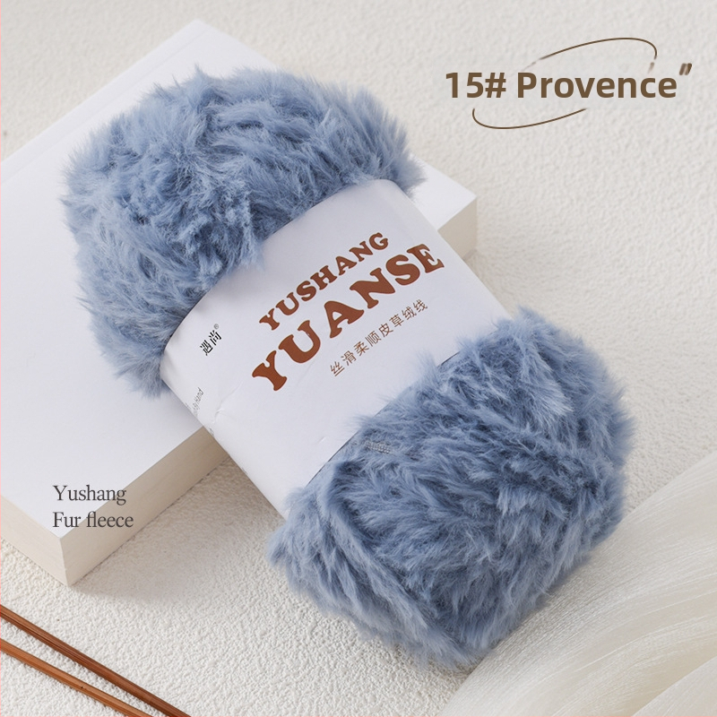 Faux fur velvet priadza na pletenie, Siro spinning, tvar priadze: zhluk, 100 g