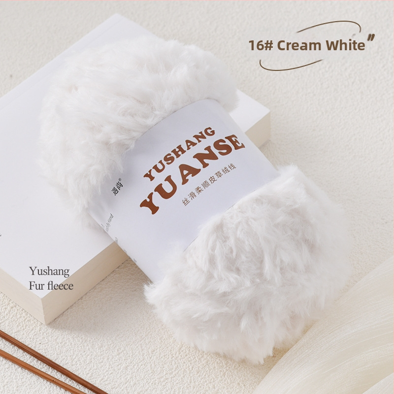 Faux fur velvet priadza na pletenie, Siro spinning, tvar priadze: zhluk, 100 g