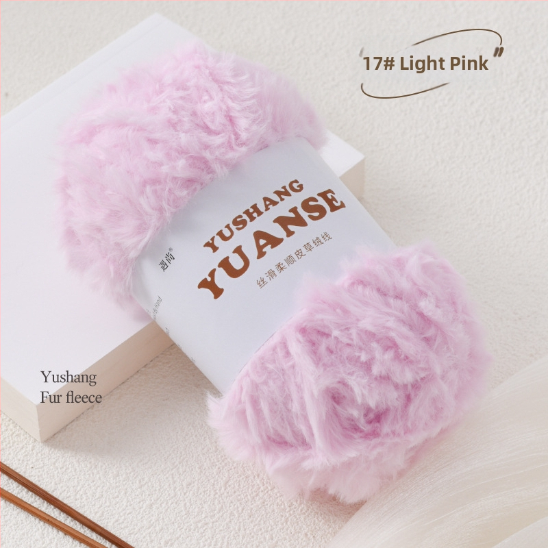 Faux fur velvet priadza na pletenie, Siro spinning, tvar priadze: zhluk, 100 g