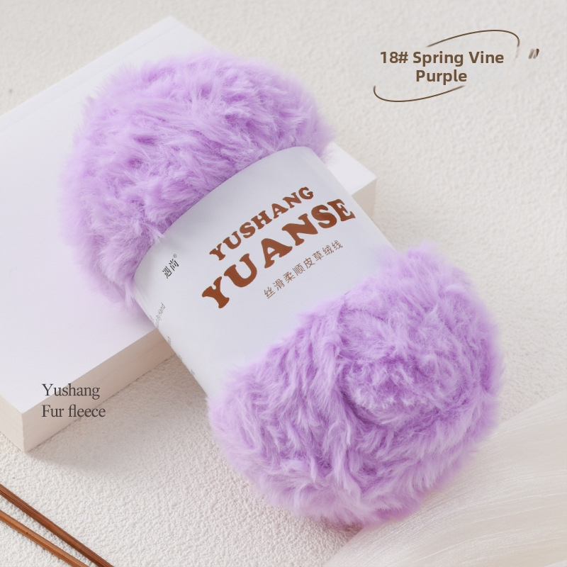 Faux fur velvet priadza na pletenie, Siro spinning, tvar priadze: zhluk, 100 g