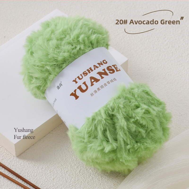 Faux fur velvet priadza na pletenie, Siro spinning, tvar priadze: zhluk, 100 g