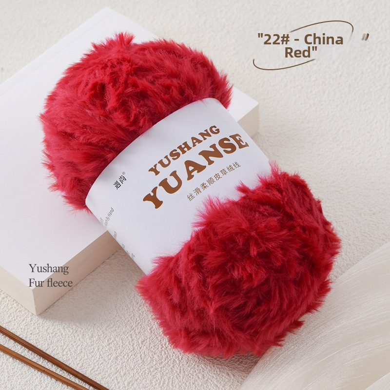 Faux fur velvet priadza na pletenie, Siro spinning, tvar priadze: zhluk, 100 g