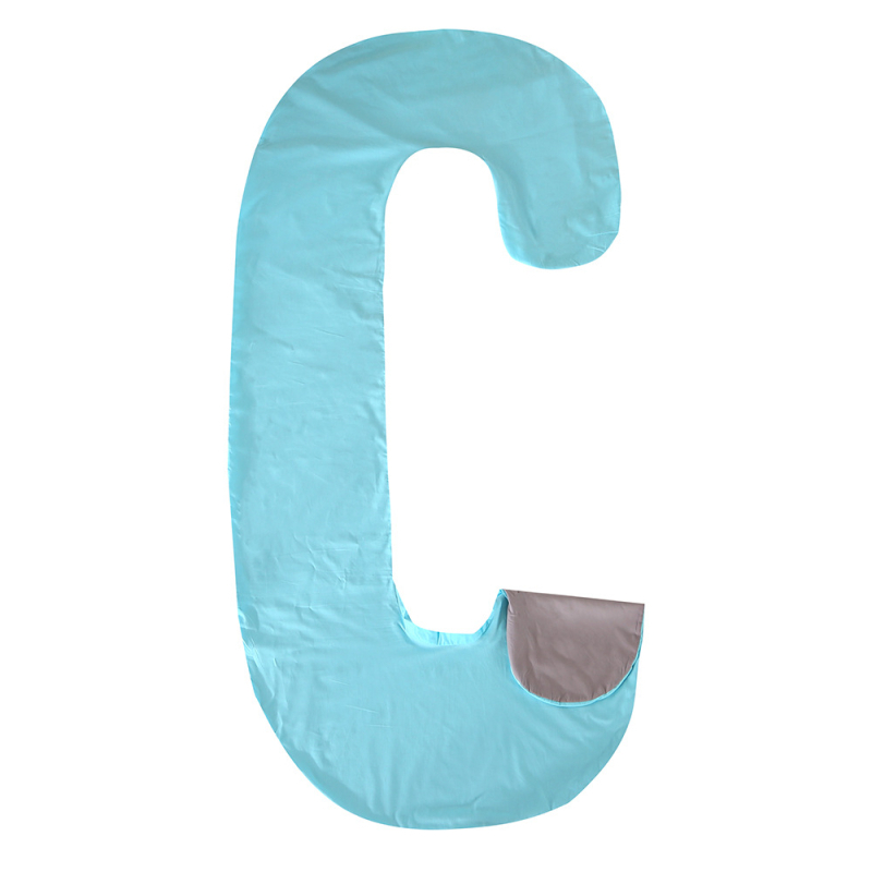 Tehotenský vankúš, tvar C, jadro z čistého bavlneného vlákna, hmotnosť 0,3 kg, výplň: polyesterové vlákno, možnosť personalizácie