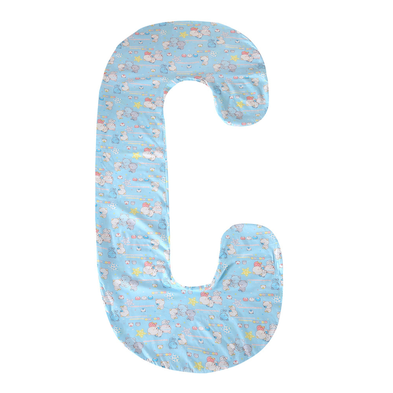 Tehotenský vankúš, tvar C, jadro z čistého bavlneného vlákna, hmotnosť 0,3 kg, výplň: polyesterové vlákno, možnosť personalizácie