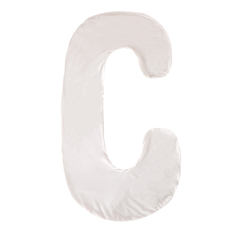 Tehotenský vankúš, tvar C, jadro z čistého bavlneného vlákna, hmotnosť 0,3 kg, výplň: polyesterové vlákno, možnosť personalizácie