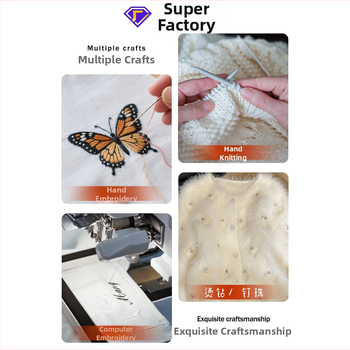 Naiste akrüülist kootud džemper koos rever-kaelusega, laterna varrukatega, ühevärviline muster, vaba lõige