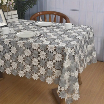 Polüestrist laudlina, pastorali stiil, lillemuster, ristkülikukujuline, libisemisvastane