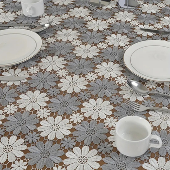 Polüestrist laudlina, pastorali stiil, lillemuster, ristkülikukujuline, libisemisvastane