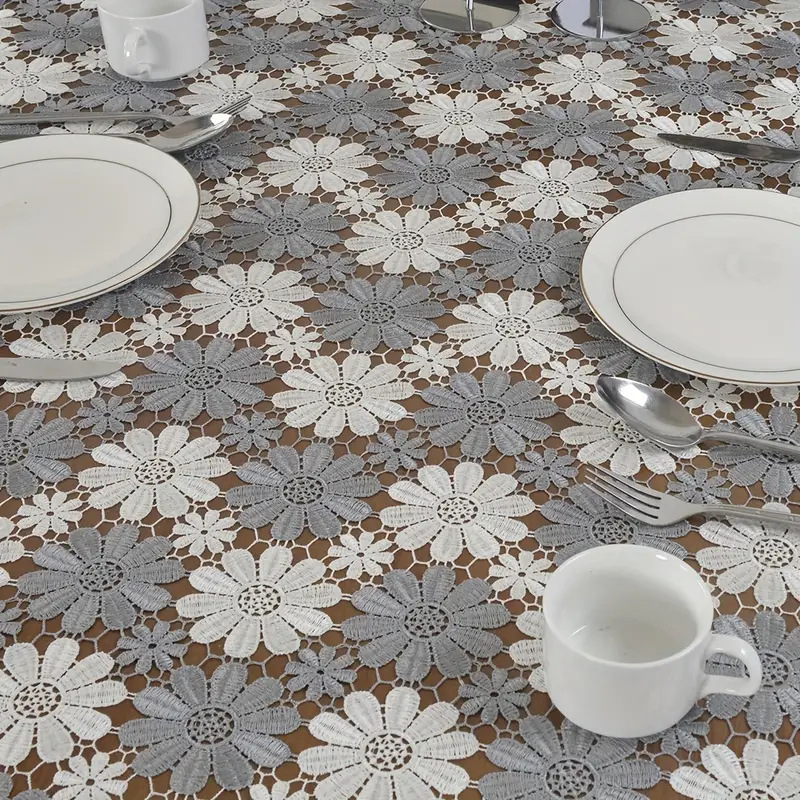 Polüestrist laudlina, pastorali stiil, lillemuster, ristkülikukujuline, libisemisvastane