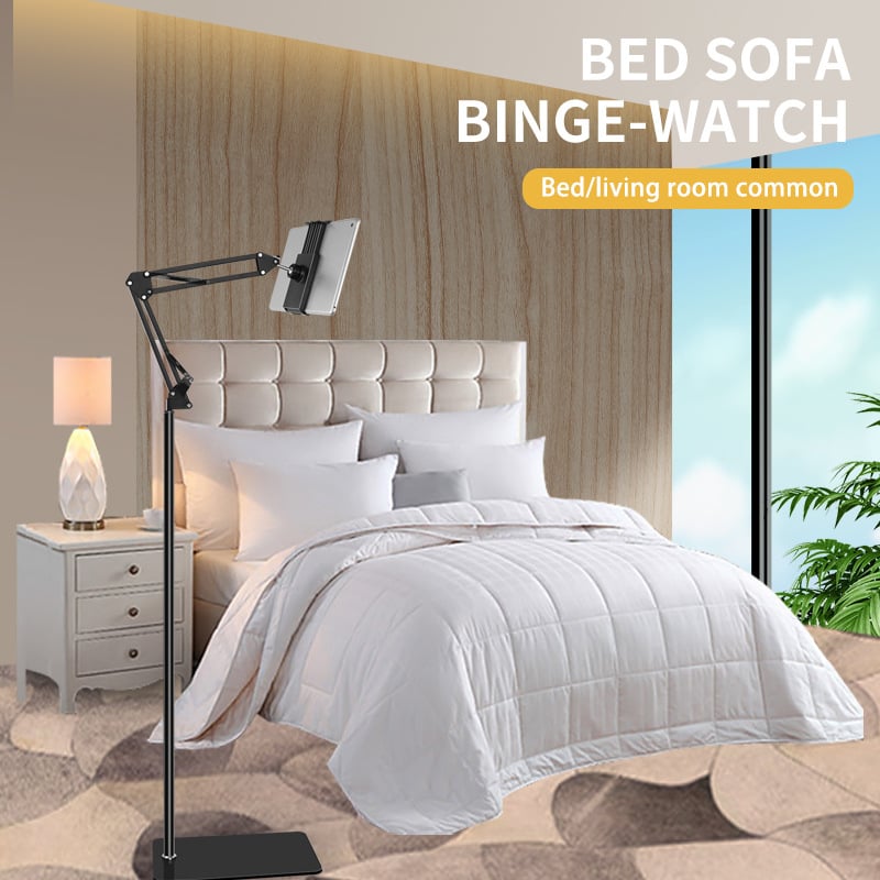 Stojan na tablet na podlahe s pevnou základňou, nastaviteľný uhol, na posteli, model 201