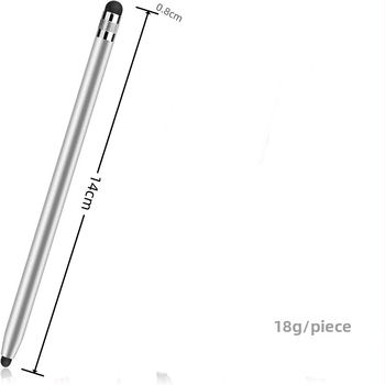 Kovový guľatý kapacitný stylus YM model, kompatibilný s mobilnými telefónmi, počítačmi a tabletmi, presný dotyk