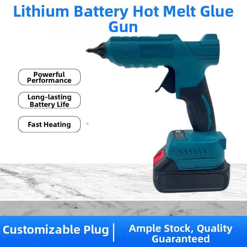 Pistola na tavné lepidlo, nabíjateľná lítium batéria, na domáce použitie