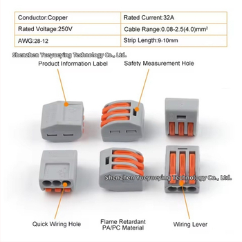 Yueyue Wins súprava terminálnych blokov PCT-212/213/215, 60 kusov pre elektrikárov