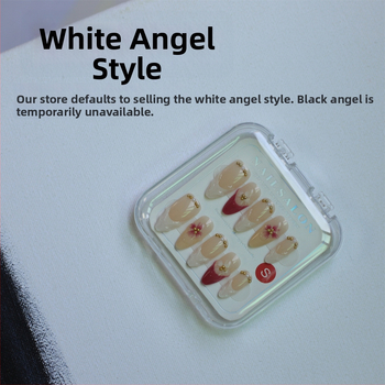 Mandlilaadse kujuga 3D lillede küüned — käsitöö, kantavad ja eemaldatavad maniküür