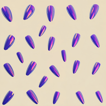 Mandli kujulised kantavad kunstküüned iridiseeruva elektroplaadimisega, muster 29454, kood Y01-2