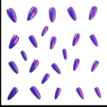 Mandli kujulised kantavad kunstküüned iridiseeruva elektroplaadimisega, muster 29454, kood Y01-2